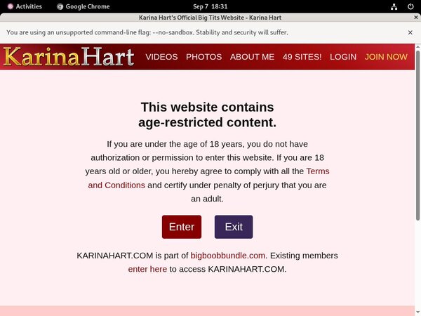 Create Karina Hart Account