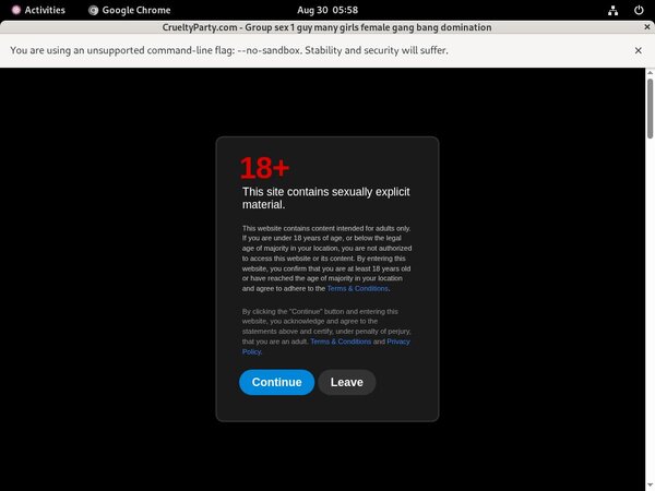 Crueltyparty.com Free Password
