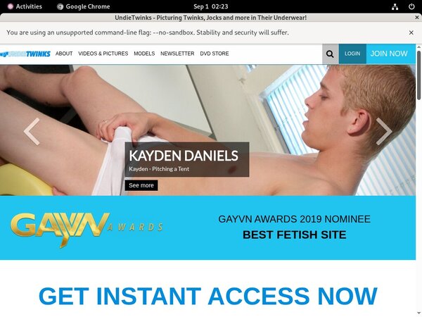 Discount Undie Twinks Trial Membership