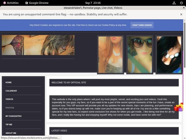 Elexandrialee.modelcentro.com Mobile