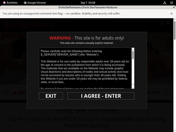 Erotic Sex Fantasies Password Username