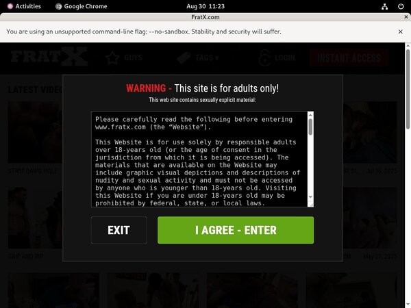 Fraternityx Billing Page