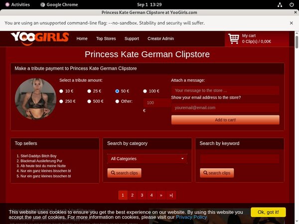 FreePrincess Kate German Password