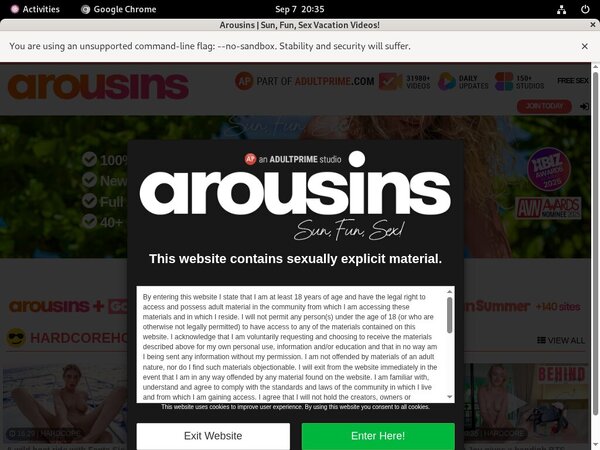 Get Arousins.com Free