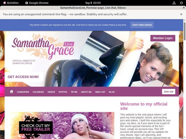 Get SamanthaGraceLive Day Trial