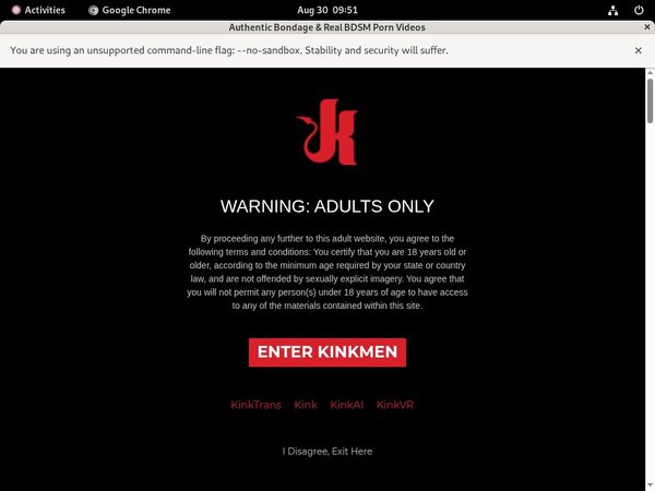 Kink Men Sign Up Page
