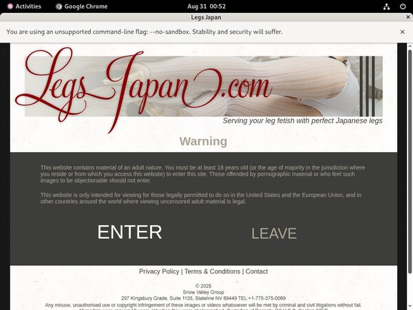Legs Japan Mobile Passwords
