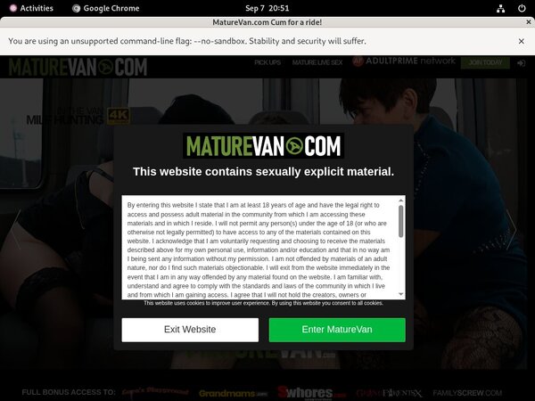 Mature Van Discount Membership Link