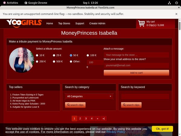Moneyprincess Isabell Trial Sign Up