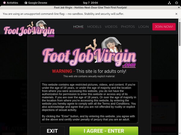 New Free Foot Job Virgin Accounts
