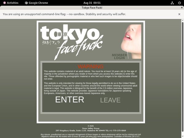 Tokyofacefuck.com Mobile Accounts